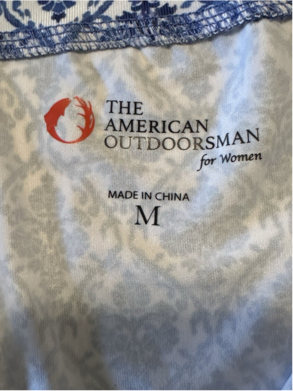 The American Outdoorman For Women Activewear Top 1/4 Zip Womens M Blue & White - Picture 3 of 11